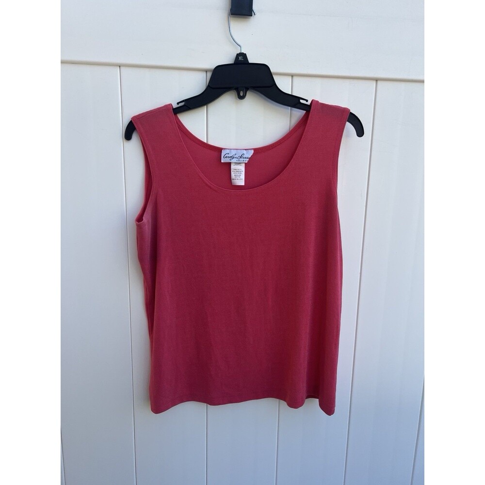Carolyn Strauss Vtg Tank Top Women’s size PM Nylon Slinky Sleeveless Petite